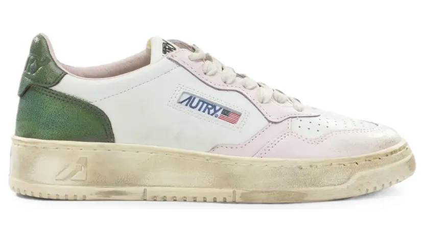 Autry Medallist low-top met gerafeld effect en vlakken “White” (AVLWSV28)