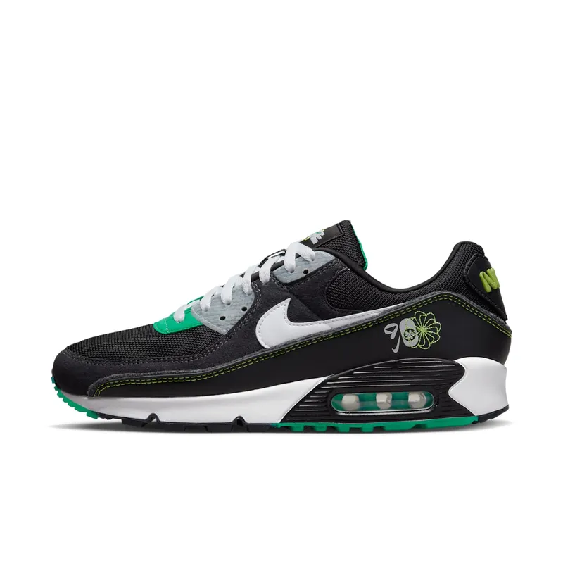 Nike Air Max 90 Psychedelic Black – “Black / White / Wolf Grey / Green” (DV3335-001)