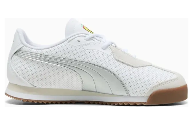 Puma Roma S Scuderia Ferrari White Aged Silver (308909-02)