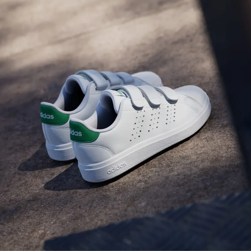 Adidas Advantage Base 2.0 Kids Cloud White / Cloud White / Green (IE9019)