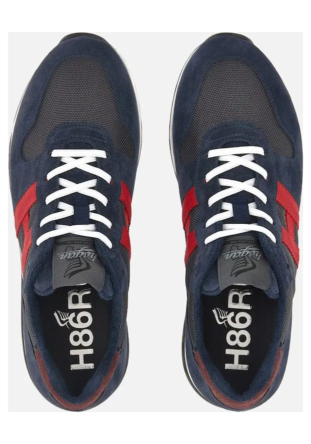 Sneakers Hogan H383 Blue Grey Red (HXM3830AN51PDV746S) (3)