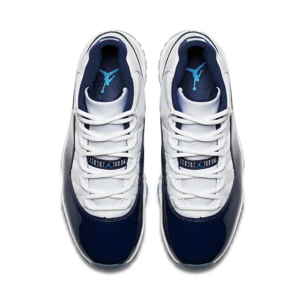 Jordan 11 Retro UNC Win Like 82 White/University Blue-Midnight Navy (378037-123)