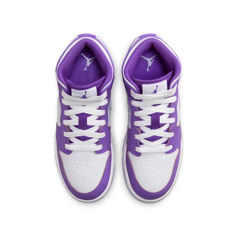 AIR Jordan 1 MID GS “White / Purple Venom” (DQ8423-511)