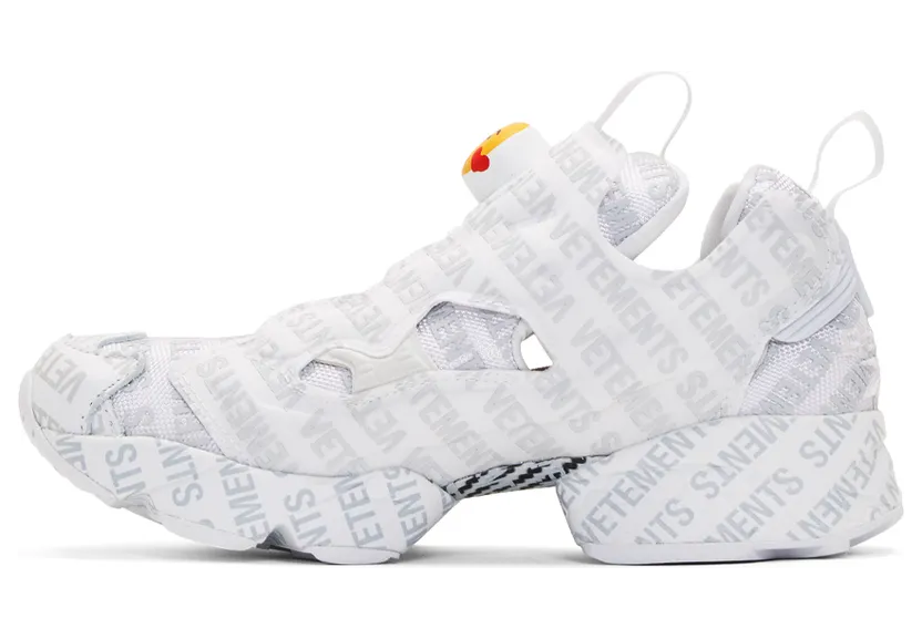 VETEMENTS White Reebok Classics Edition Logo Emoji Instapump Fury Sneakers (CN3765) (3)