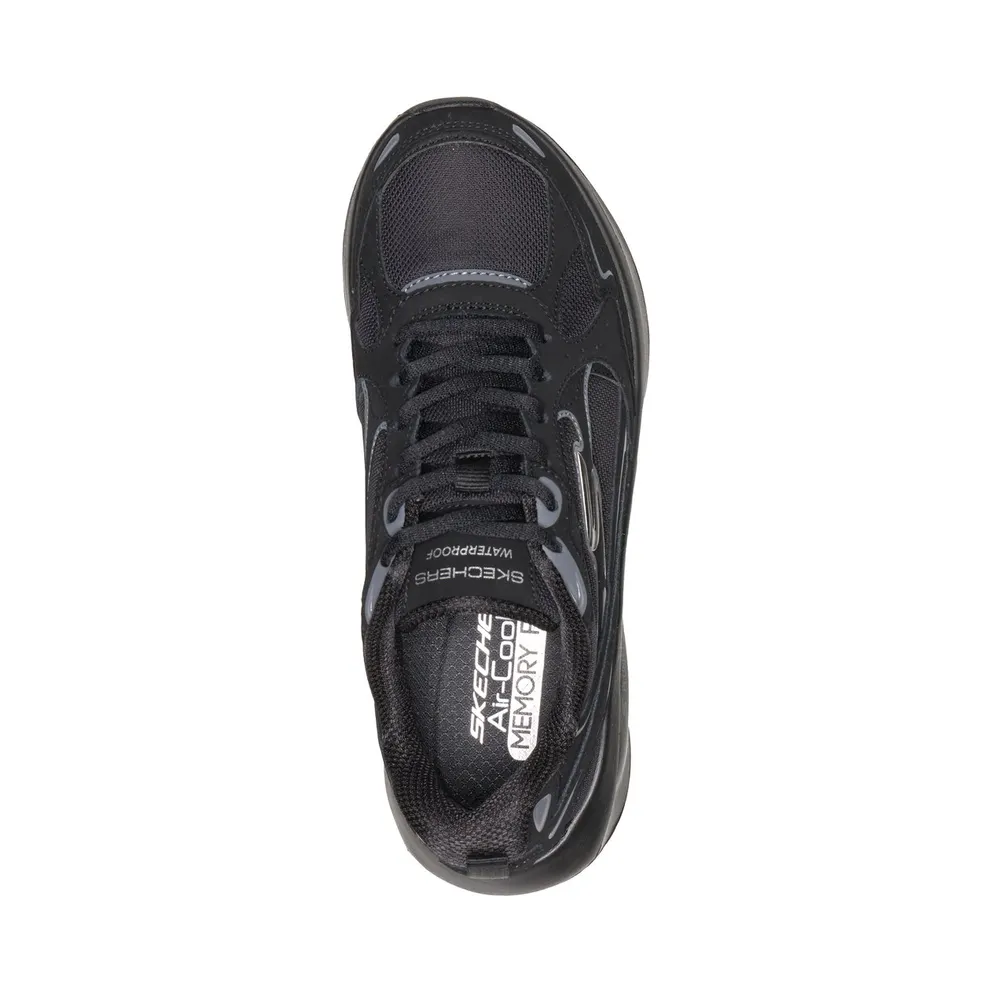 Skechers Waterproof: Plush Foam “Cool Mist Sneaker Black” (150575BBK)