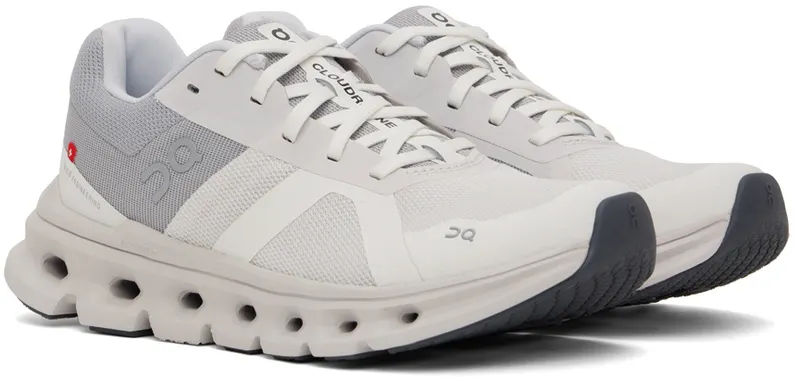 On Grey & White Cloudrunner Sneakers (46.99015)
