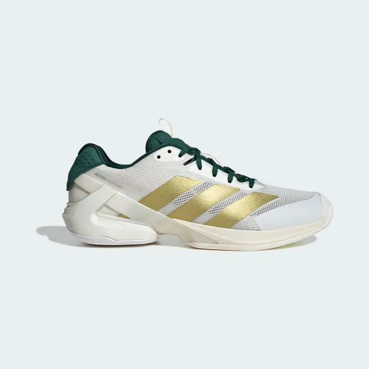 Adidas Adizero Ubersonic 5 Tennisschoenen Core White / Gold Metallic / Collegiate Green (IH3087)