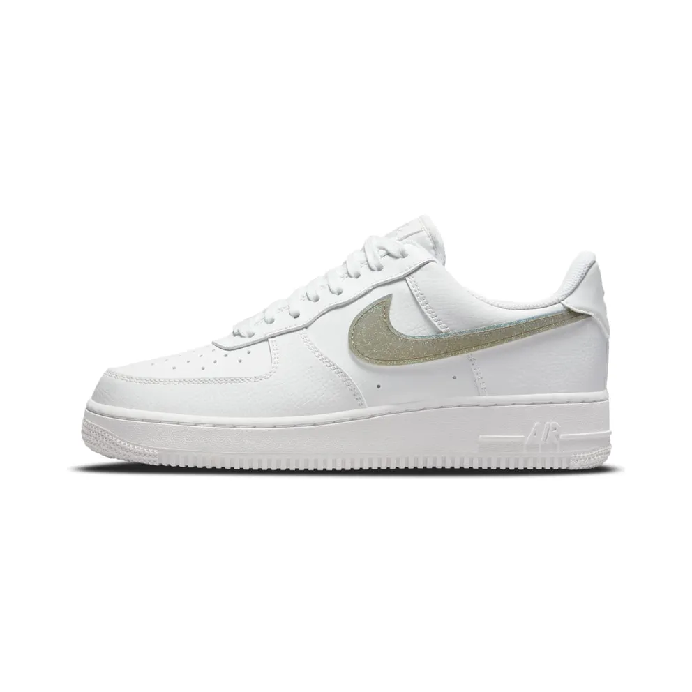 Nike Air Force 1 Low White Gold Glitter Swoosh (W) (DH4407-101)