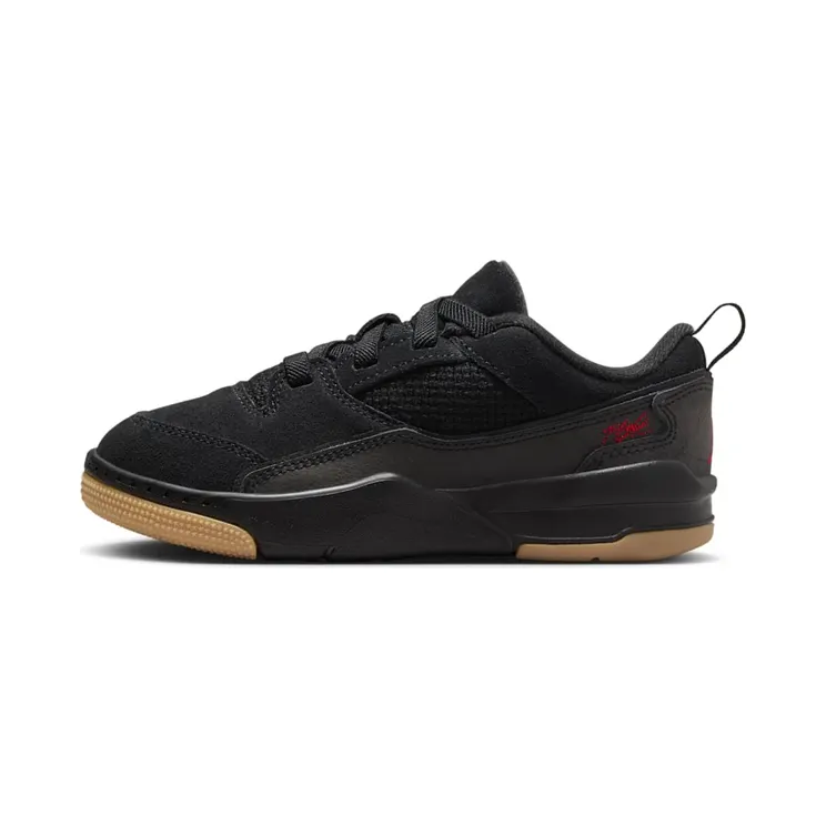 Jordan Flight Court “Black / Gum Medium Brown / Varsity Red” (HF3332-001)