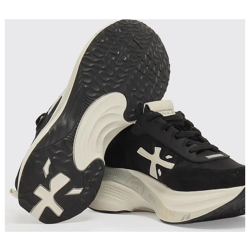 Premiata Hill Nylon and Suede Sneakers Black 1 (HILL8241) (3)