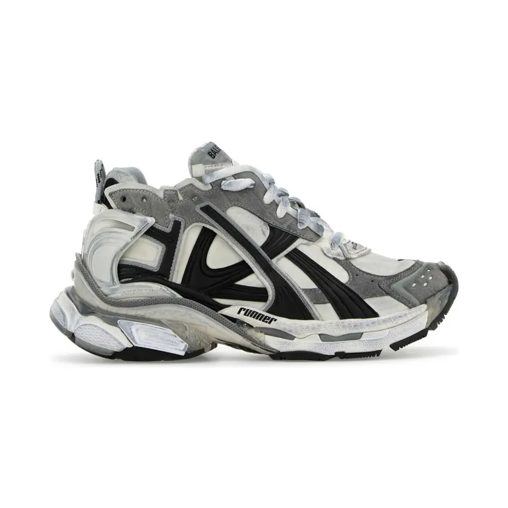 Balenciaga Grey/white/black Runner in nylon 772767W3RNY/T_BALEN-9012_500-41