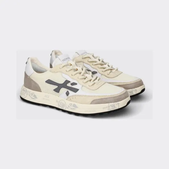 Premiata Nous Suede and Mesh Sneakers Beige (NOUS8064)