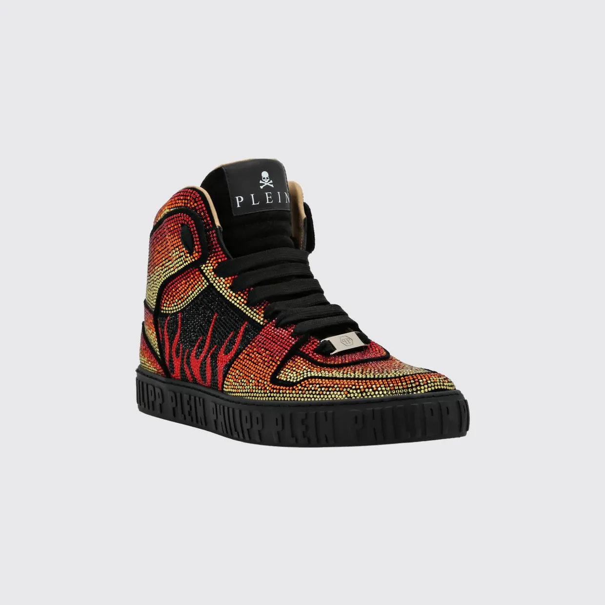 Philipp plein Suede Sneakers with Rhinestones Black (PADSMSC3924PLE010N0221)
