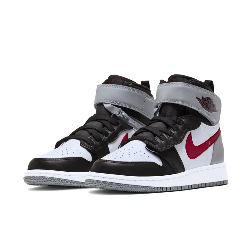 Jordan 1 Flyease Black Particle Grey Gym Red (GS) Black/White-Particle Grey-Gym Red (CT4897-002)