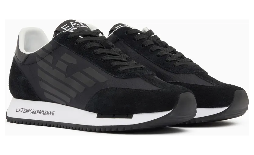 Armani Black And White In Nylon And Suede With Rubber Sole (7X000870-AF28085-MC666) (2)