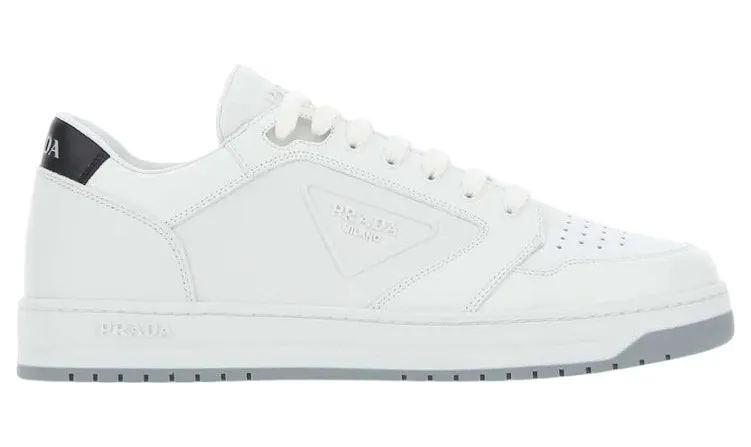 Prada Round Toe Sneakers White Black (2EE363_3LJ6_F097W)
