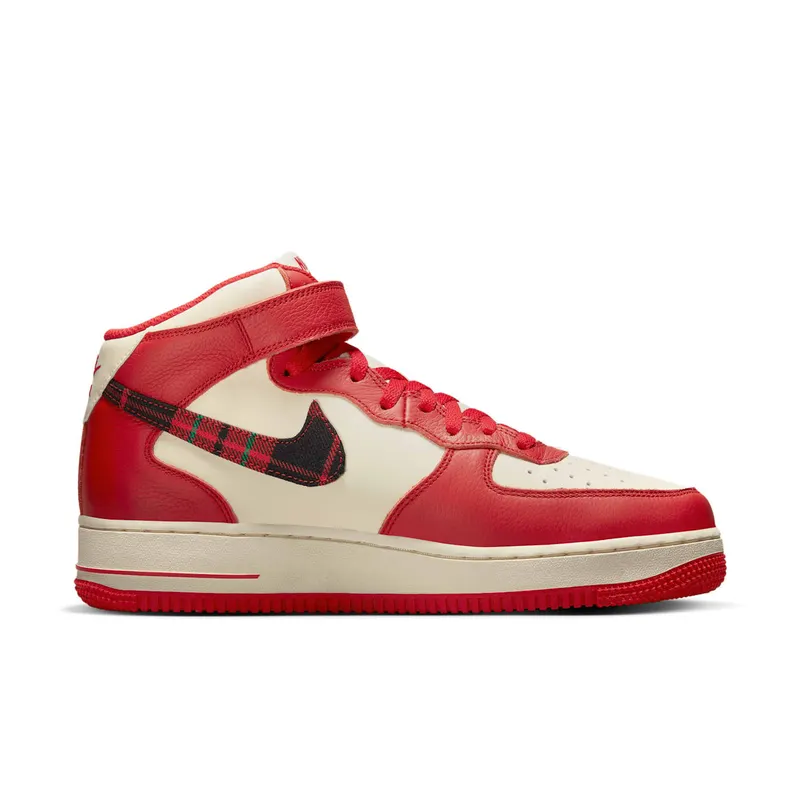 Nike Air Force 1 Mid ’07 LX Plaid Cream Red (DV0792-101)