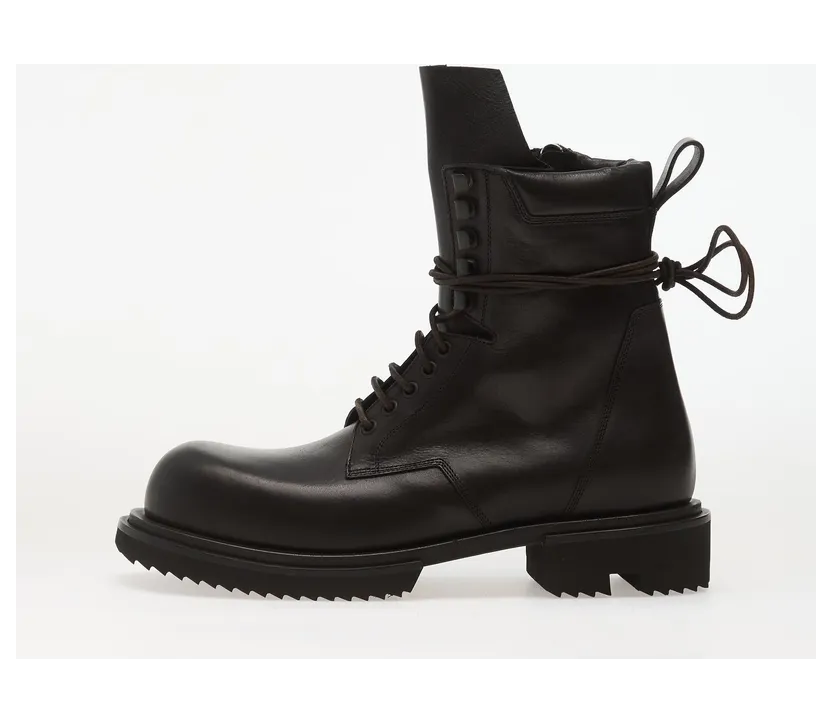 Rick Owens Gabe Lace-up Leather Boots BLACK (RU02F4829 LOO 09)