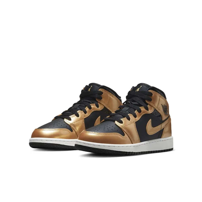 Air Jordan 1 Mid SE GS “Metallic Gold Black” (DR6967-071)