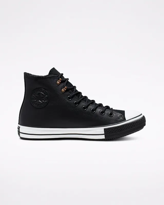 Converse Chuck Taylor All-Star Winter Hi Sherpa Leather Black (165936C)