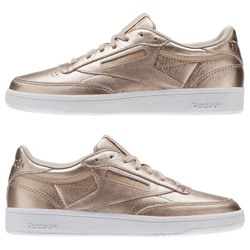 Reebok Club C 85 Melted Metal Pearl Metallic (W) Pearl Metallic/Peach White (Other Brands Reebok)