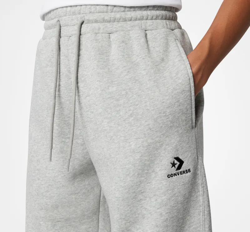 Converse Converse Go-To Embroidered Star Chevron Fleece Sweatpant with standaardpasvorm Vintage Grey Heather