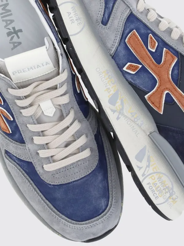 Premiata Mick Suede and Nylon Sneakers Ink (MICK7215N) (5)
