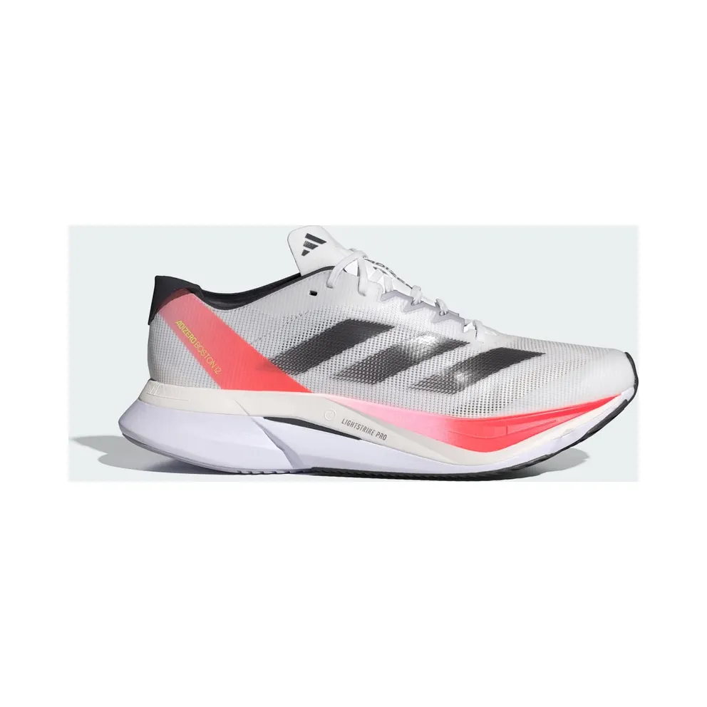 adidas Adizero Boston 12 Cloud White Aurora Met. Solar Red (IF9210)