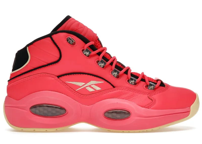 Reebok Hot Ones Question Mid Shoes Neon Cherry / Black / Yellow Filament
