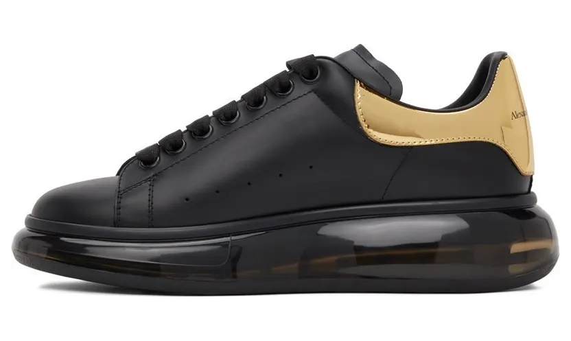 Alexander McQueen SSENSE Exclusive Black & Gold Oversized Sneakers (610812WHX9X) (3)