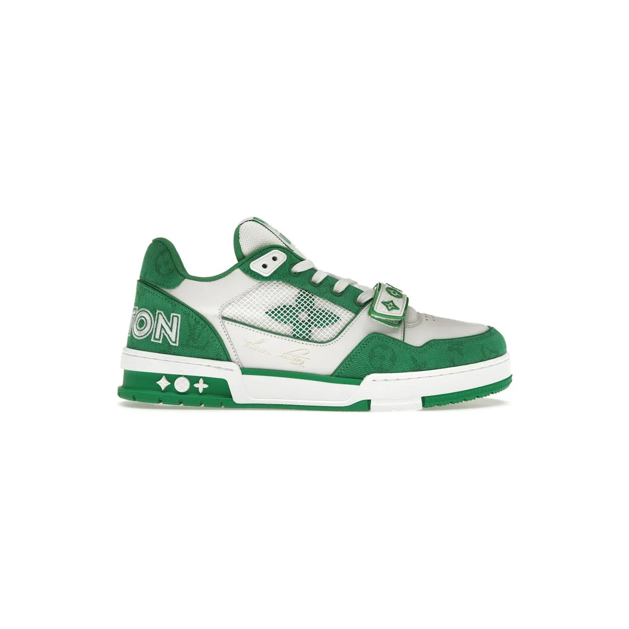 Louis Vuitton Trainer Green Monogram Denim (1ABLY2)