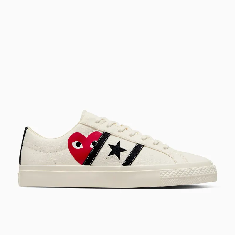Converse x PLAY Comme des Garçons One Star Academy Pro Milk/Black/Red (A09878C)