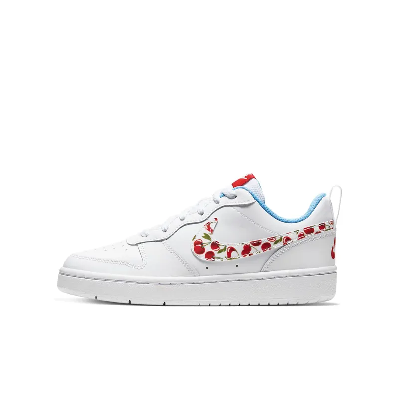 Nike Court Borough Low 2 White Cherry (GS) White/University Blue/Track Red (CJ2238-100)