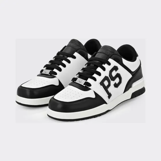 Plein Sport Leather Sneakers Black (SAESUSC0737STE003N02)