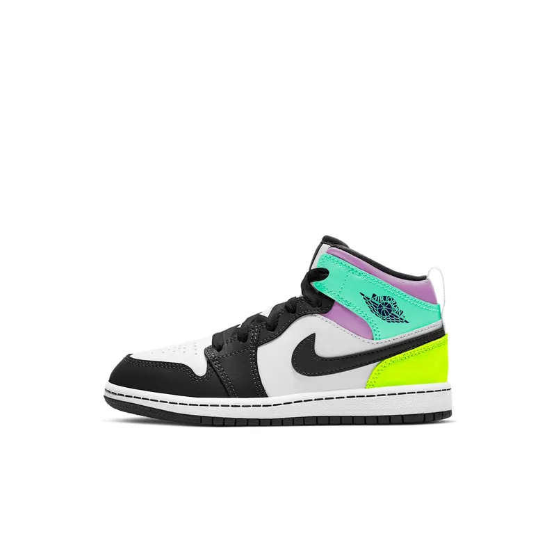 Jordan 1 Mid Pastel Black Toe (PS) (640734-175)