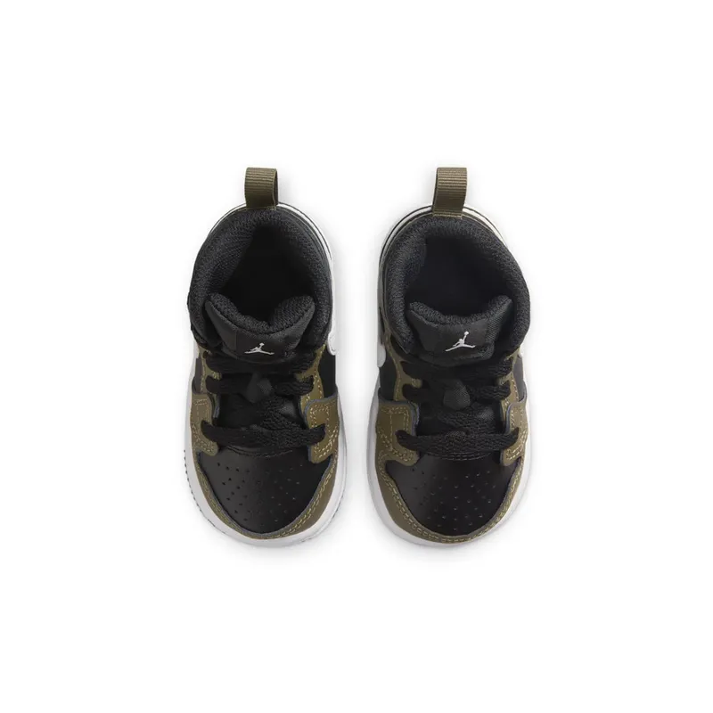 Jordan 1 Mid TD “Black Medium Olive White” (DQ8425-092)