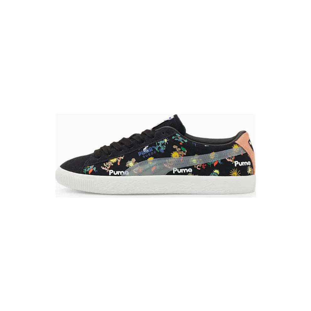 Puma Suede VTG bedrukte White/Pink/Black (384253-01)