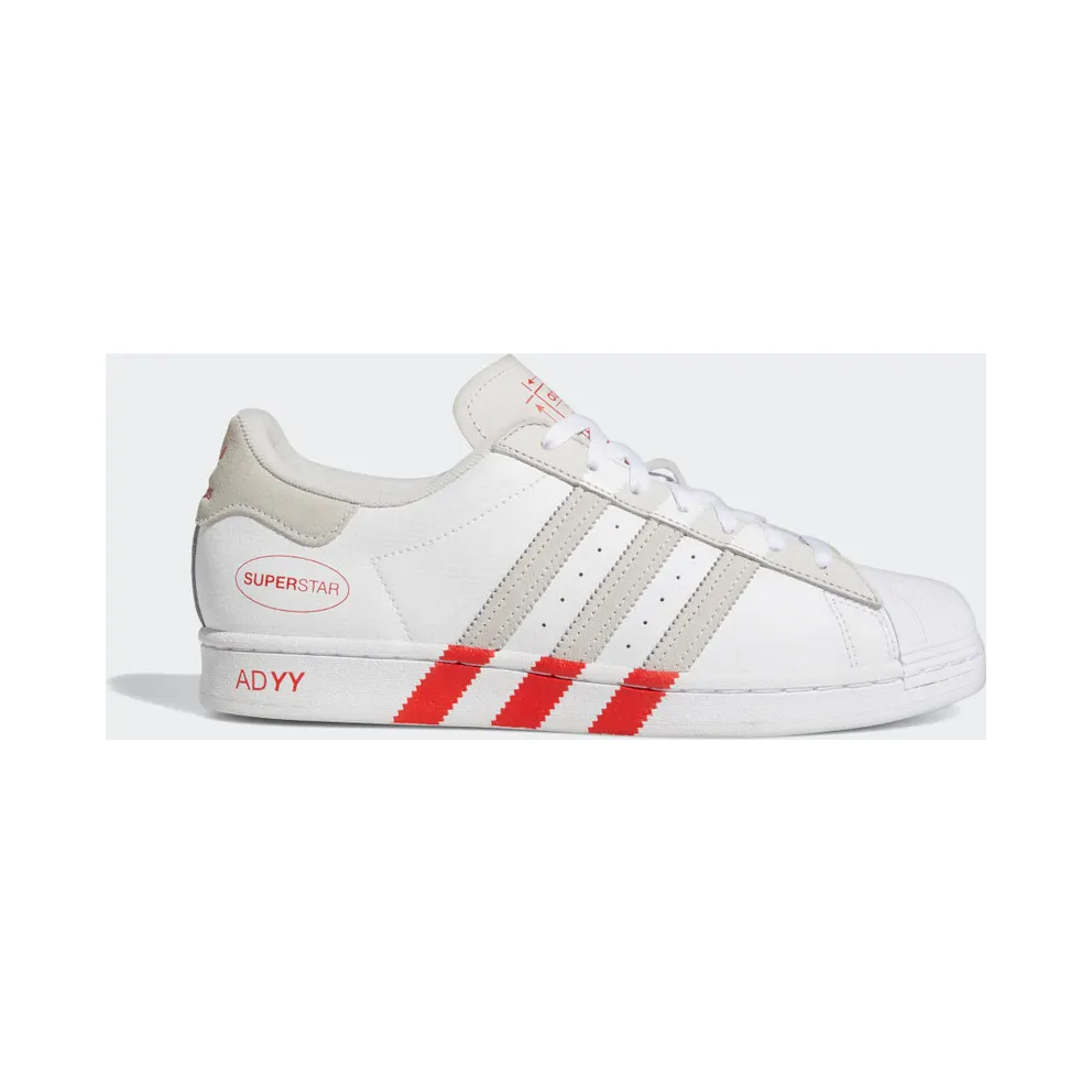 Adidas Superstar Cloud White / Grey One / Vivid Red (GY0995)