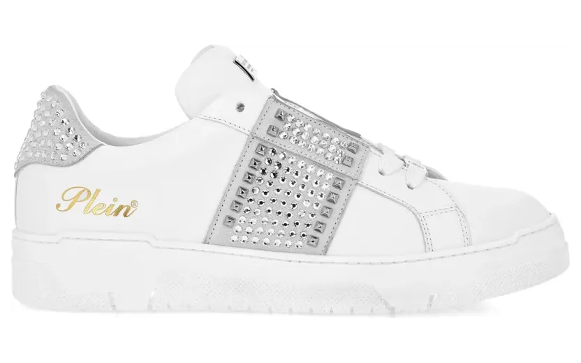 Philipp Plein Sneakers verfraaid met kristallen – Wit (FAESUSC0811PLE022N)