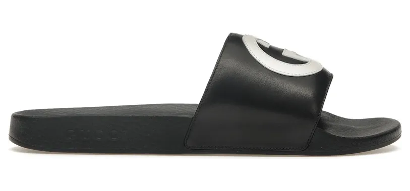 Gucci Slide Interlocking G Leather Black (644756 0R0F0 1071)