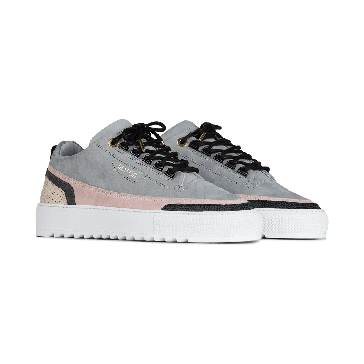 Mason Garments Firenze Nubuck/Suede/Stamp Cement/Pink/Creme/Black (FW20-15D)