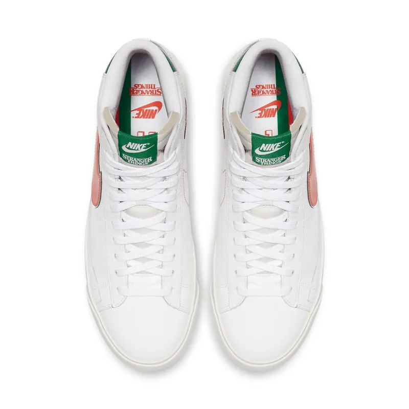 Nike Blazer Mid Stranger Things Hawkins High School White/Red-Green (CJ6101-100)