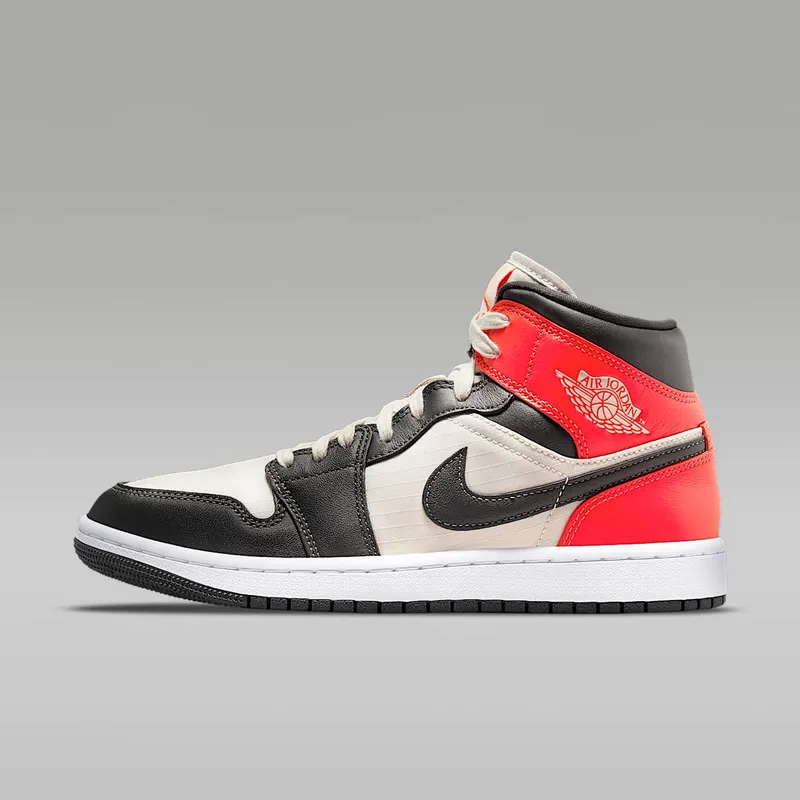 Air Jordan 1 Mid Light Orewood Brown – “Light Orewood Brown / Bright Crimson / White” (DQ6078-100)