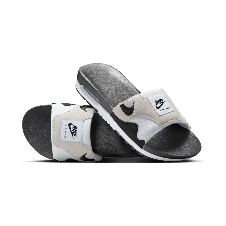 Nike Air Max 1 Slide “White / Light Neutral Grey / Black” (DH0295-102)