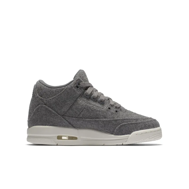 Jordan 3 Retro Wool (GS) Dark Grey/Dark Grey-Sail (861427-004)