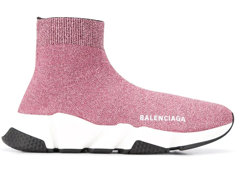 Balenciaga Speed Lurex Knit Metallic Pink (W) (593698W06825961)