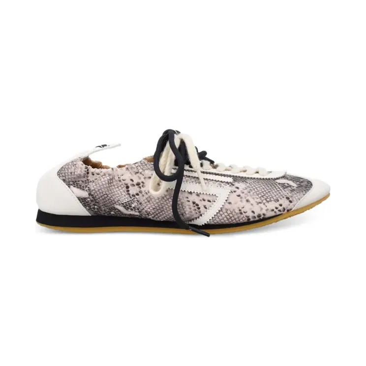 Puraai Lion sneakers met slangen-effect – Beige (PU801L)