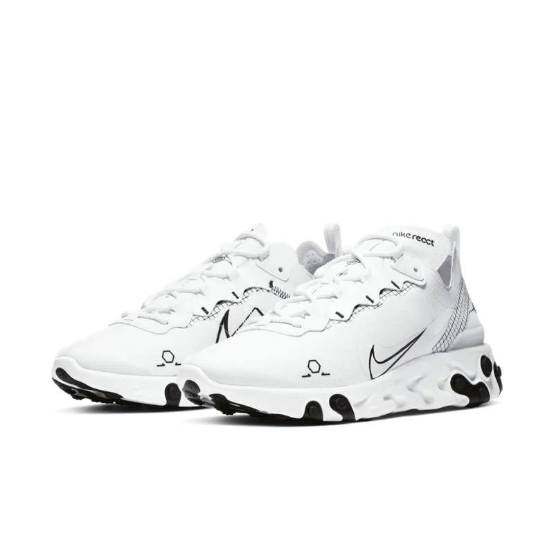 Nike React Element 55 Schematic White/Black (CU3009-100)