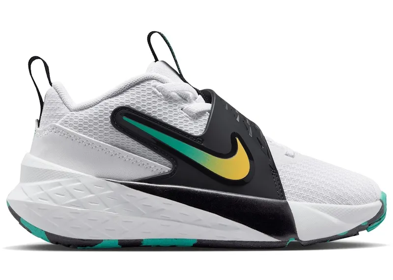 Nike Team Hustle D 12 White Black Emerald Topaz Gold (HF6280-105)