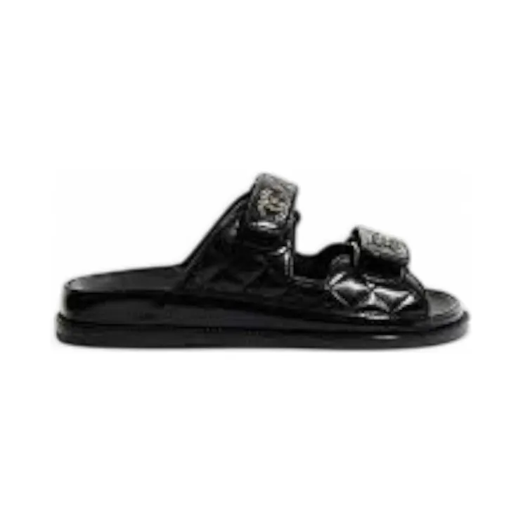 Chanel CC Diamond Quilt Sandals Black (G45507 B15805 94305)